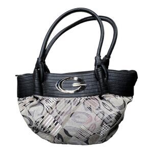 Large Black & Gray Tote Handbag